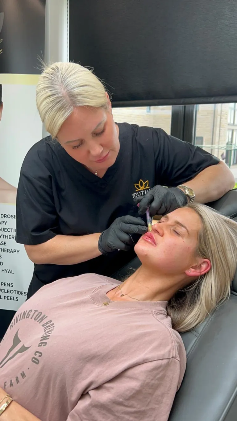 Lip filler treatment detail